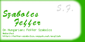 szabolcs feffer business card